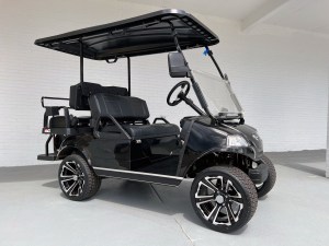 Black Evolution Golf Cart Classic 4 Pro 01